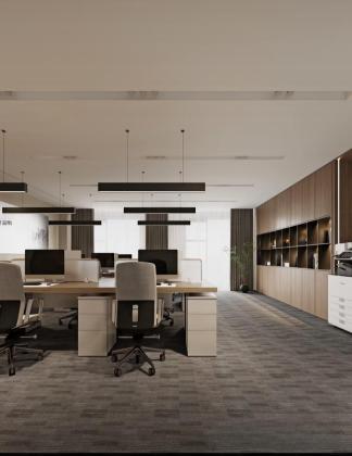 Office Building in Xiangzhou, Zhuhai — doors, bookcases, storage units, desks and loose furniture